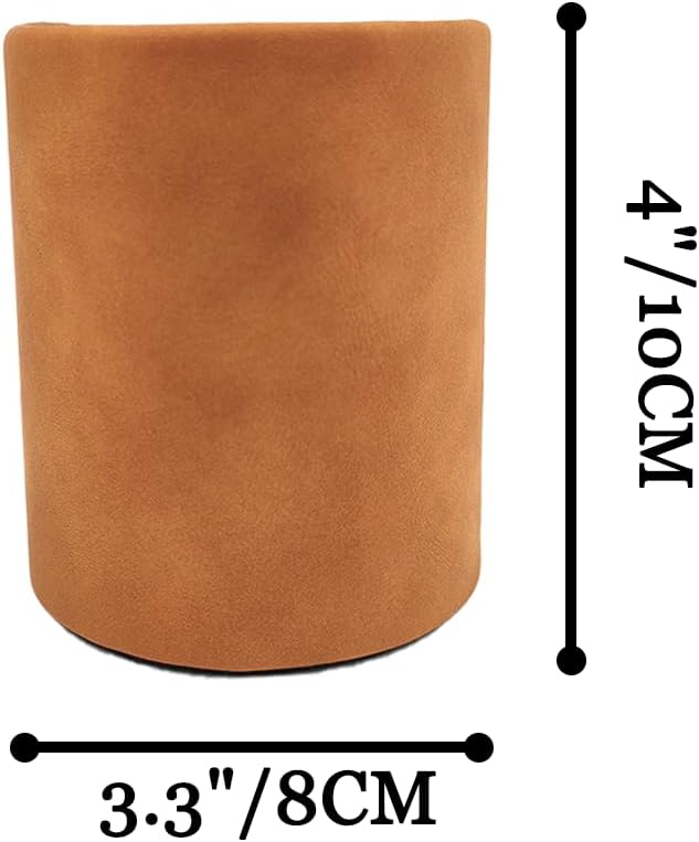 Leather Pen Holder, Light Brown Pencil Holder, Desktop Elegant Pen Holder for Desk, Stationery Organizer for School Office Home Dorm