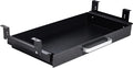 Under Desk Drawer Organizer 21" Black Upgraded with Adjustable Brackets, Sliding Pull-Out Under Table Pencil Drawer, Office Standing Desk Attachment for Workbench