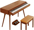 LANDTOM DD-8910 88-Key Solid Wood Drawer Digital Keyboard Piano With Stand, Multifunctional Desk Type Wooden Electric Hammer Weighted Full Size Keyboard Piano With 3-Pedal (With Stool)
