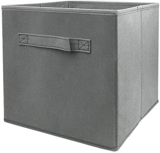 EBIGIC Mini Size 1-Pack Cube Storage Bins 9.0"x7.5"x7.5" Fabirc Foldable Closet Toy Organizer Collapsible Cloth Gray