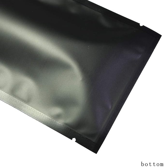 100PCS Customized Mylar Heat Seal Bags,Open Top Clear Packaging Bag with Tear Notch, Single-Side Printing for Logo/Text/QR Code (Black, 10 * 15CM/4.0"*6.0"-100PCS-One Color Print)
