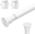 White Tension Rod 16-38Inch Small Tension Curtain Rods for Windows Adjustable Curtain Rods No Drilling Spring Rod Short Tension Rods for Doorway,Closet,Kitchen,Window