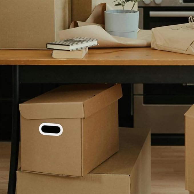 MAGICLULU 10pcs Multi-Purpose Heavy Duty Carry Handles for Moving Boxes Transparent Adhesive Strap Holder for Cardboard Cartons Ergonomic Design for Comfortable Lifting and Storage