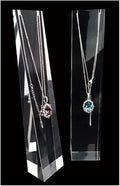 High Transparent Acrylic Jewelry Display Stand.Minimalist Style Jewelry Holder for Necklaces, Earrings, Watch,Bracklet.Multiple Design Fit for Home and Exhibition Jewelry Storage Display. (Clear)