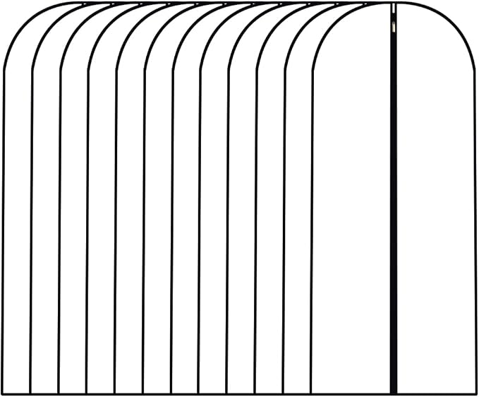 Garment Bags for Hanging Clothes 12 PCS Transparent Dress Bag for Traveling Garment Bag for Dresses Long Clothes Storage Bags with Full Zipper for Long Dress Costumes Gowns Coats 24''x54''