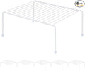 Medium (13.1 x 10.2 Inch) Cabinet Storage Shelf Rack, 6 Shelves, Kitchen Counter and Cabinet Shelf, Storage Rack Organizer for Kitchen, Fridge, Cabinet, Bathroom Cupboard & Pantry, White