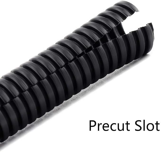 ZhiYo 20FT 3/4" Wire Loom Split Tubing Auto Wire Conduit | Flexible Cover, High Temperature Heat Resistant -40F to 257F, Plastic Cover for Electrical Wires & Cables