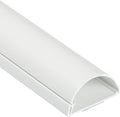 D-Line Half Round Cord Hider, Patented Cable Cover, Hide TV Wall Mount Wires, Raceway for Cords, Decorative Wire Covers, Paintable, Adhesive Cable Concealer, 1x 2in W x 1in H x 39in L, White