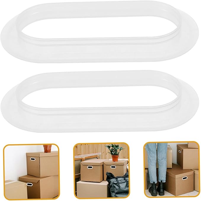 Amosfun 10pcs Plastic Handles for Moving Boxes Heavy Duty Carry Handles for Cardboard Storage and Organization Replacement Box Straps with Comfortable Grip for Easy Lifting