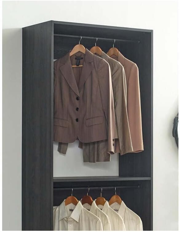 Maykoosh Closet System Organizer - Customizable Walk-in Wardrobe Storage Black/Model A 1 Closet