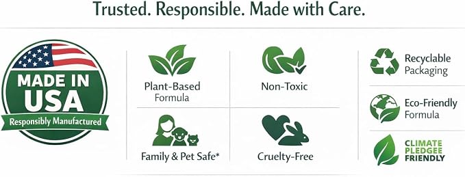Natural Wood Cleaner & Furniture Conditioner - Plant-Based 16oz | Made in USA by Mint Naturals