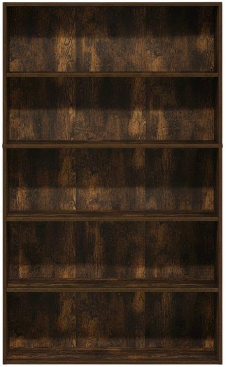 Furnifact Amber Pine 5-Tier Open Shelf Bookcase, Versatile Display and Storage, Wooden Construction for Home and Office, Stylish Durable Design