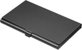 PATIKIL Business Card Holder, Aluminum Alloy Flip Cover Slim Name Cards Case for Women Men, Black