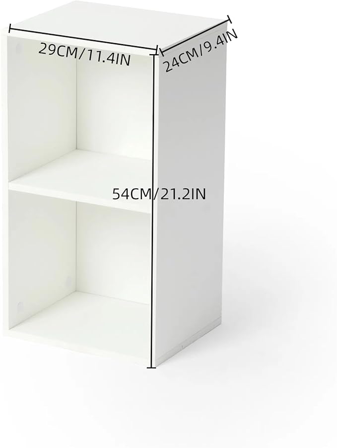 FurnitureR Basics Cube Storage Organizers - can be Combined Freely, Closet Storage Cabinet Shelf, Stackable Cubby Shelf for Bedroom, Office, Study, Classroom, White