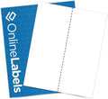 Full Sheet Labels - 8.5 x 11 - Pack of 10 Sheets - Inkjet/Laser Printers - Vertical Back Slit for Easy Peeling - Online Labels