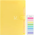 Forvencer Accordion File Organizer, Letter Size, 5 Pocket Expanding File Folder, Cute File Folder with Labels, Portable File Organizer for School Office Supplies, Folders for Documents, Bright Yellow