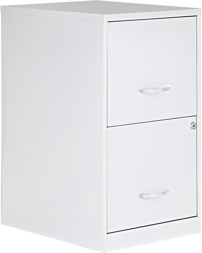 NuSparc 2 Drawer Locking Filing Cabinet | Pre-Assembled Steel Construction | Space-Saving Design is Perfect for Home and Small Office | Letter-Size | Assembled in North America