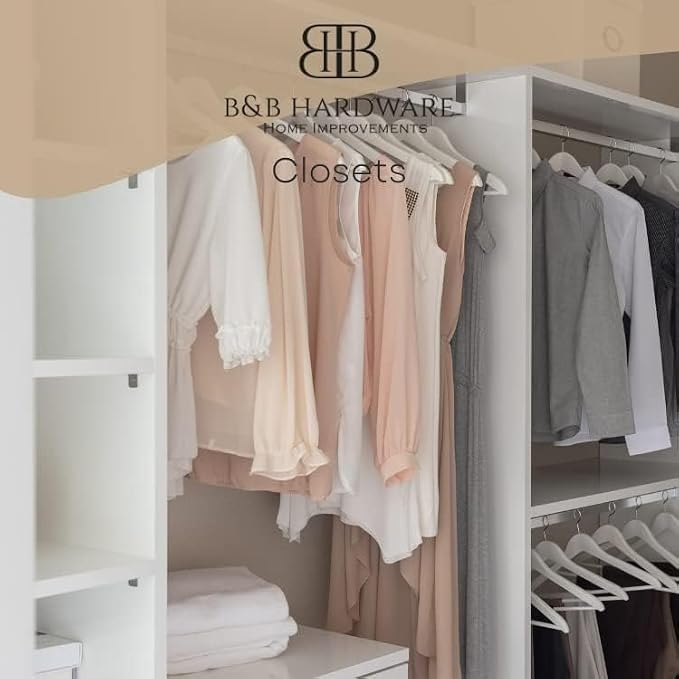 B&B HARDWARE Cabinet Shelves - Melamine 1/2'' Thick - Custom Organize Space with Stylish Cabinet Melamine Shelves - Perfect Solution for Home & Office - Cut to Size (4" Depth x 32 Inches Length)