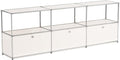 Modern Storage Cabinet White G Versatile Free-Standing Organizer for Home Office Décor, Green (White, G-15 D x 90" W x 29" H)