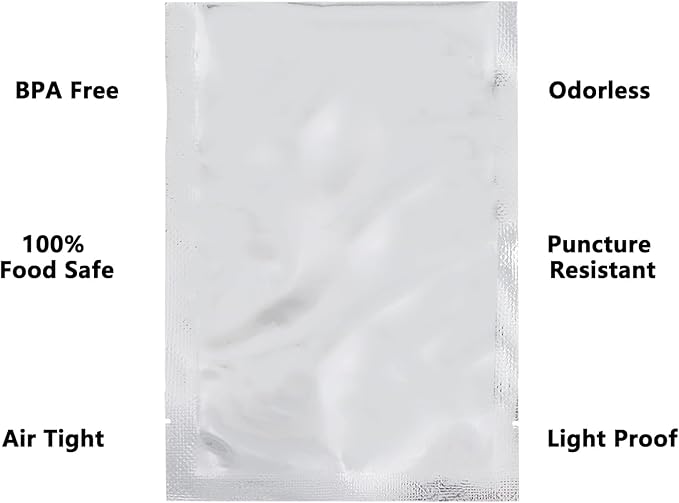 Heat Sealable Mylar Food Storage Bag,ULIFESTAR 5.5Mil Thicker Food Storage Pouches Oxygen Absorbers Vacuum Seal Airtight Packaging for Coffee Beans, Tea, Grains, etc(22 * 30cm/8.66 * 11.81'')