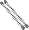 AIZESI 2pcs Sliver Small Tension Rods 12 to 20 Inch Adjustable Tension Curtain Rods Mini Closet Rod Spring Rod No Drilling Short Tension Rods for Windows, Cupboard, Kitchen Cabinets, Refrigerator