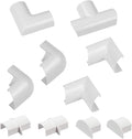 D-Line Medium Cable Raceway Accessory Pack, Join 1.18in x 0.59in Cord Cover Lengths, 10 Accessories Included, Hide Cords Around a Variety of Angles - White