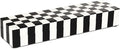 Handicrafts Home Decorative Storage Box with Lid, Black and White Decorative Remote Control Box, Slim Coffee Table Storage Box, Decorative Box for Shelf, Desk & Living Room Decor, 10 x 2.5 x 1.5