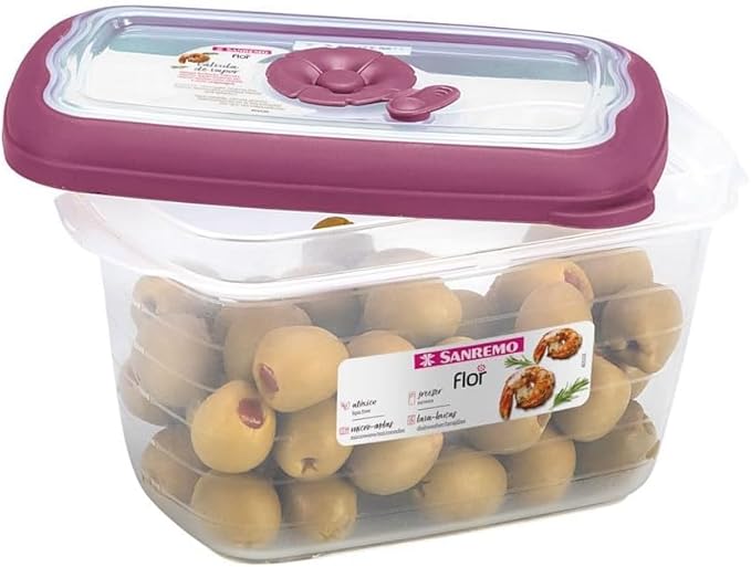 Tribello Plastic Food Storage Container Steam Vent/Air-Tight Lid (Rectangular - 19oz)