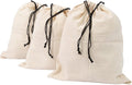 Shoe Bags for Travel Packing - Drawstring Sneaker Travel Bags - Cotton Cloth Shoe Dust Bags for Storage & Luggage - Washable Dust Cover Bags for Boots and Dress Shoes (3 Medium: 19"x15")