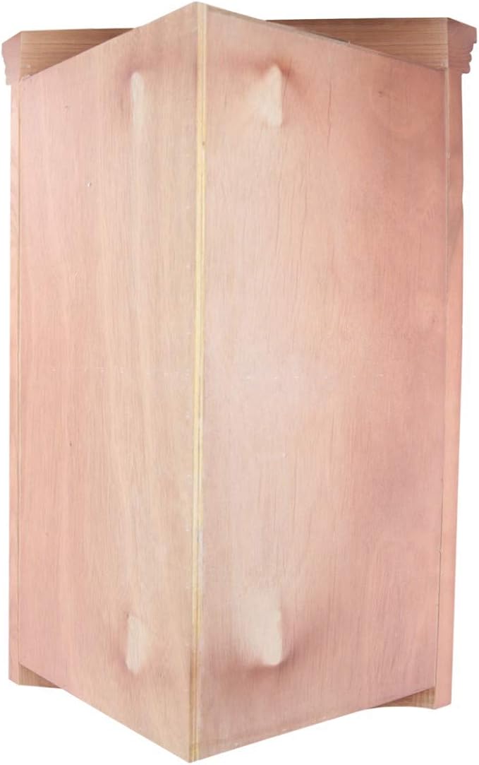 Renovators Supply Corner Medicine Cabinet with Mirror - Wall Mount Wooden Bathroom Medicine Cabinet - Double Shelf Storage Cabinet with Hardware - Hanging Bathroom Cabinet - Cherry, Pack of 1