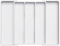 Lifewit Utensil Organizer for Kitchen Drawers, Expandable Cooking Utensil Tray, Adjustable Cutlery Silverware Flatware Holder, Plastic Spatula Tools Storage Divider, 13-22 x 15", White