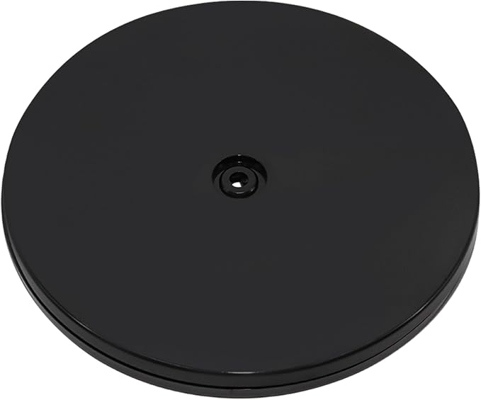 1 Pcs Black 9 inch Acrylic Lazy Susan Rotating Turntable Organizer Bearings - Round Swivel Plate for Spice Rack, Table, Cake, Kitchen Pantry