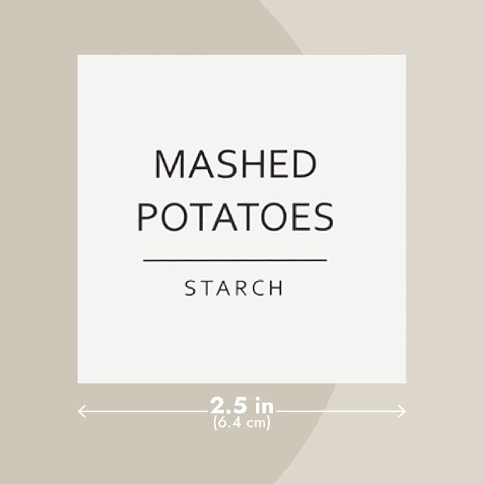 Talented Kitchen Pantry Labels for Containers - 144 Matte Vinyl Stickers, 2.5 x 2.5 in, Black on White, Water Resistant - Food Labels & Ingredient Stickers for Spice Jars & Baking Organization