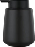 12Oz Black Soap Dispenser - Modern Ceramic Lotion Hand Soap Dispenser with Easy-to-Press Black Pump, Reusable and Refillable Liquid Dish Soap Dispensers for Bathroom & Kitchen