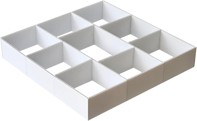 The world’s most customizable drawer organizer. | Adjustable drawer dividers for any size drawer. Custom DIY grid organizer for kitchen, bathroom, desk, and more. 8 PACK
