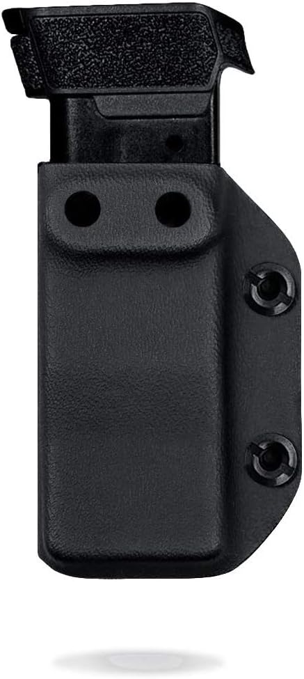 POLE.CRAFT IWB/OWB Magazine Holster Kydex - Mag Carrier Fits: 9mm .40 Double Stack / 9mm .40 Single Stack - P365 1911 Glock 19 19X 17 26 27 28 43 22 23 25 26 27 31 32 33 34 35 37 38 Glock43X .. Mag