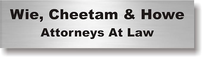 Lasercrafting Office Desk Name Plate or Door Sign 2x8 - Laser Engraved Signage from UV rated material. Color and font options to suit your style.