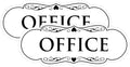 All Quality Designer Office Sign | Easy Installation - White - Large (2 Pack)