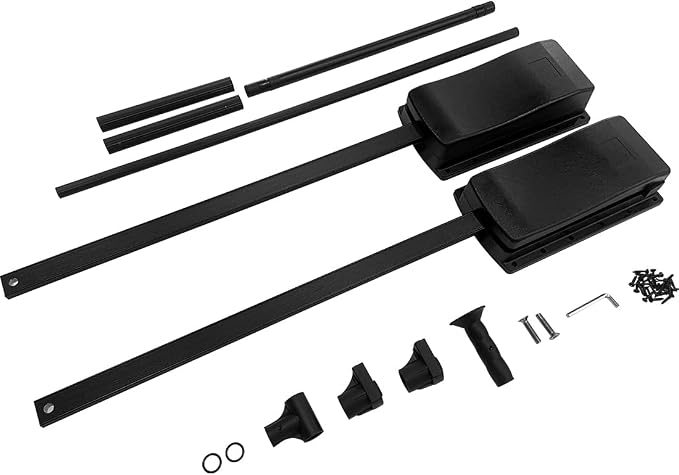 HOWHY Pull Down Closet Rod - Adjustable Side Mounted Closet Rod for Hanging Clothes,Easy to take and store clothes,Fitting width:21.65"~27.55,Black