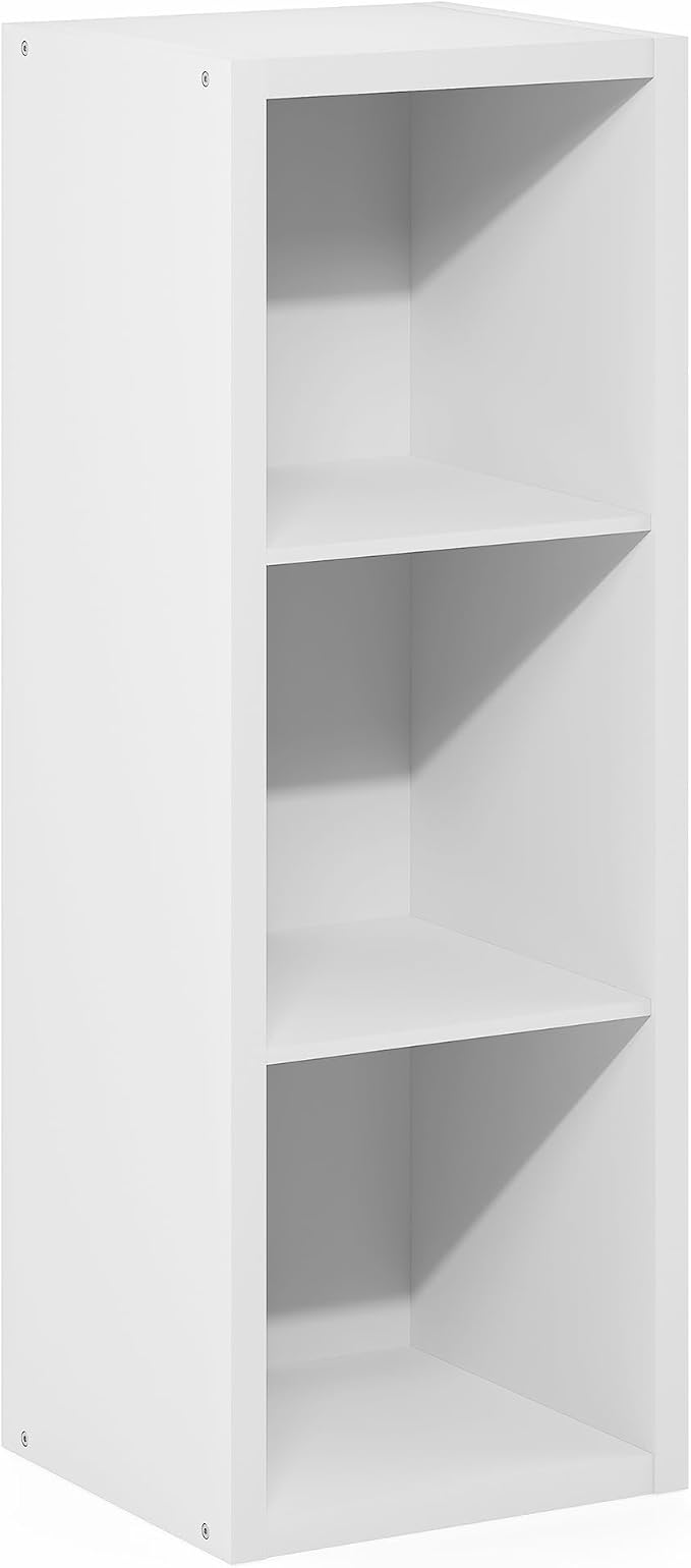 Furinno Cubic 3-Cube Closet Organizers and Storage, Closet Organizer, White | Open Shelf Closet Storage, Closed Back, Extra Thick Frame, for Wardrobe, Bedroom, Living Room