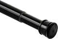 Tension Curtain Rods 27-55 Inch, 1"Diameter | Shower Curtain Rod Spring Long Adjustable for Bathroom Windows Closet No Drilling No Rust, Black