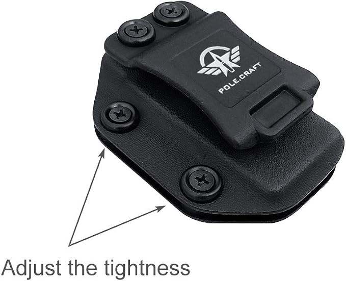POLE.CRAFT IWB/OWB Magazine Holster Kydex - Mag Carrier Fits: 9mm .40 Double Stack / 9mm .40 Single Stack - P365 1911 Glock 19 19X 17 26 27 28 43 22 23 25 26 27 31 32 33 34 35 37 38 Glock43X .. Mag
