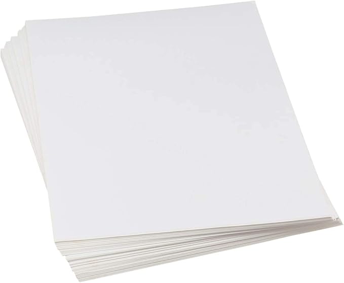 L LIKED 100 Full-Sheet Sticker Paper Matte 8-1/2" x 11" Self Adhesive Shipping Labels for Laser & Inkjet Printers (100 Labels)