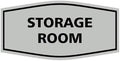 Signs ByLITA Fancy Storage Room Sign (Lt Gray) - Large 5 Pack