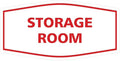 Signs ByLITA Fancy Storage Room Sign (White/Red) - Medium 1 Pack