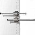 INMAKER Valet Rod for Closet Slide out | Pull out to 9.5" Hanger Rod for ≥12" Deep Closet, Blackish Grey, 2 Pack