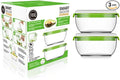 FOSA Vacuum Seal Food Storage System Reusable Medium Containers, 2 pack, 600ml size (Vacuum Pump not Included)