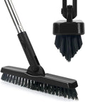 CELOX Tile Grout Brush with Long Handle, Grout Cleaner Brush for Tile Floors, for Shower Tile, for Cleaning Grout, Matte Black