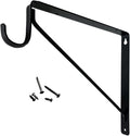 Welded HEAVY DUTY Closet Rod & Shelf Support Bracket | Black | 1 Pack