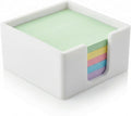 Silicone Sticky Note Holder for Desk - Modern 3x3 Inch Memo Pad Dispenser Post Note Holder, Minimalist Desk Storage Organizer for Office, Home, and School, White